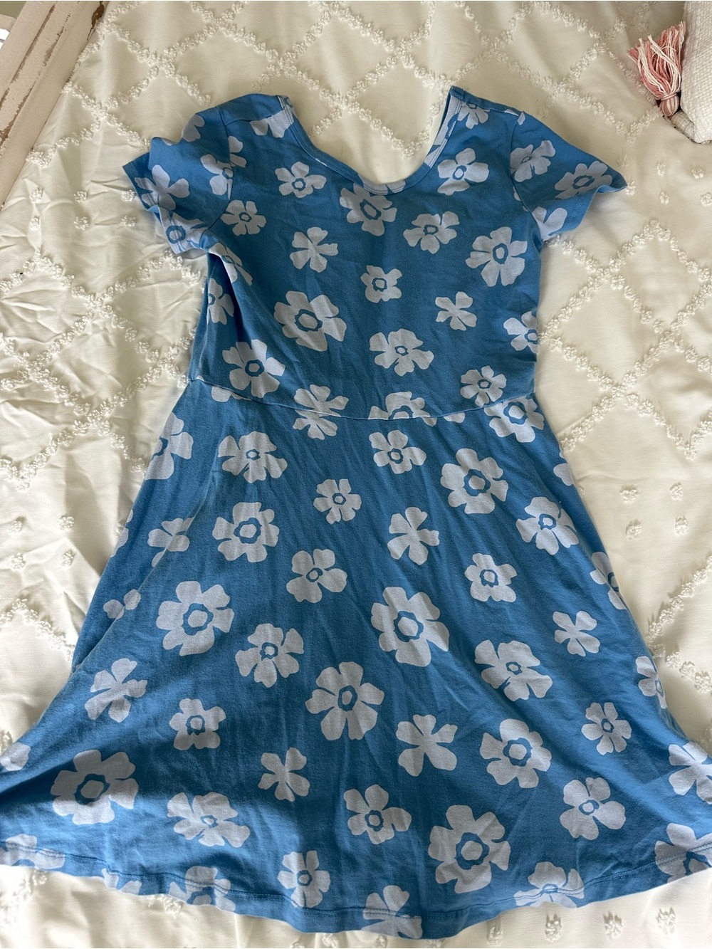 GAP Blue Dress with White Floral Print
